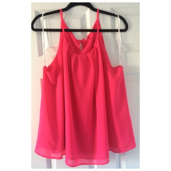 DNA couture Tops - Plus Size Sheer Pink Top